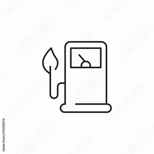 gas pump flame icon sign vector