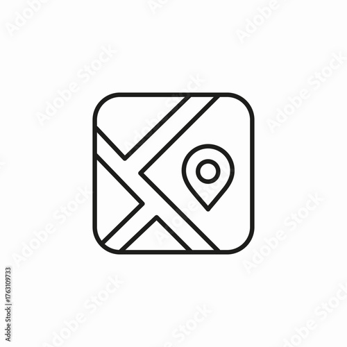 map route pin icon sign vector