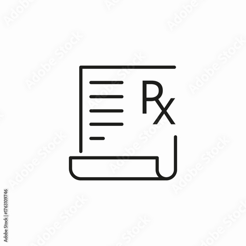 medical prescription document icon sign vector