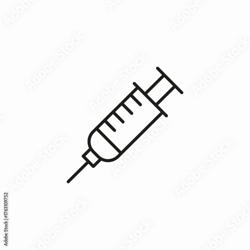 medical syringe needle icon sign vector