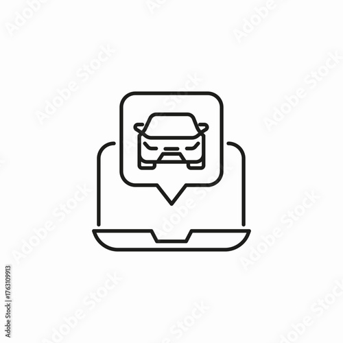 online car booking icon sign vector