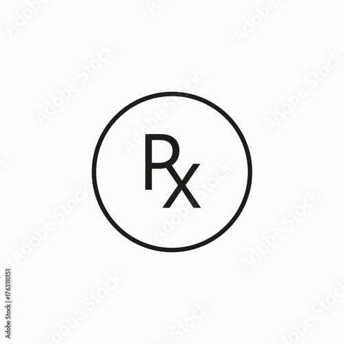 prescription rx symbol icon sign vector