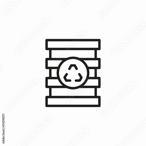 recycle bin barrel icon sign vector