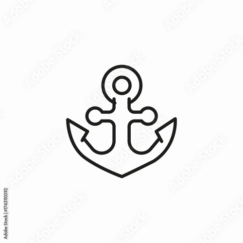 ship anchor nautical icon sign vector