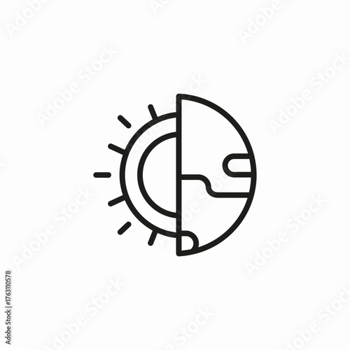 solar lunar eclipse icon sign vector