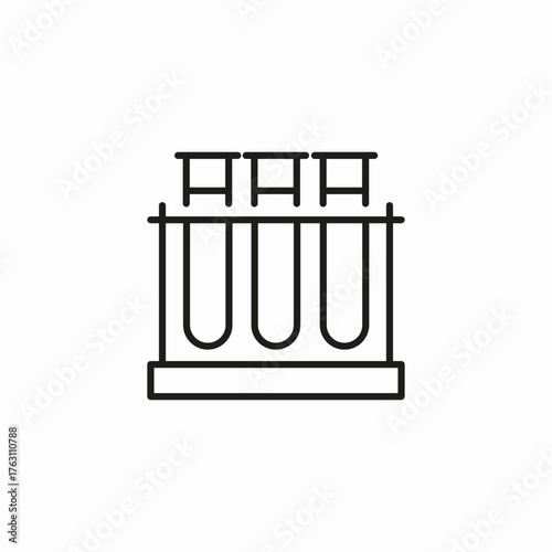 test tube rack icon sign vector