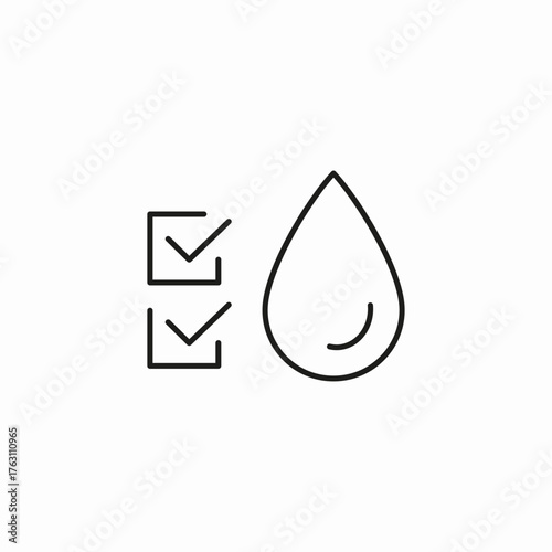 water quality checklist icon sign vector