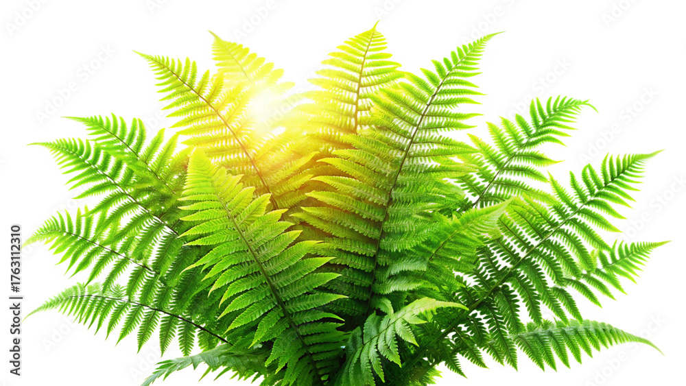 Fototapeta premium fern leaf isolated on white background