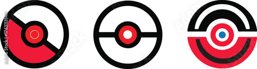 Canvas Print Pokeball Vector illustration.