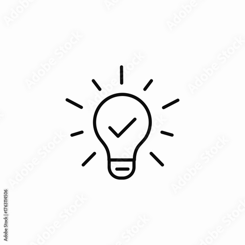 accepted brilliant idea icon sign vector