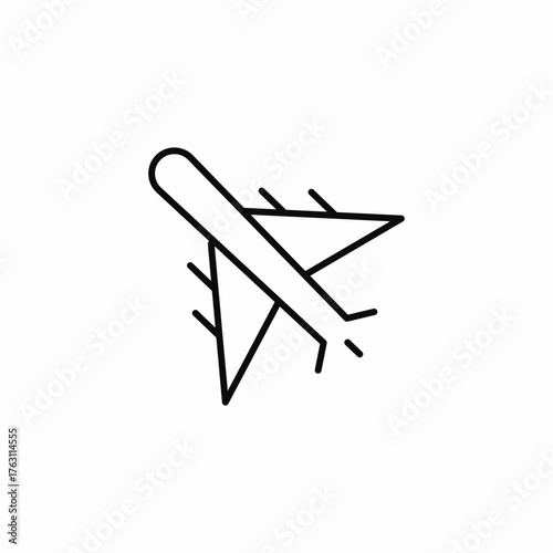 airplane in flight icon sign vector