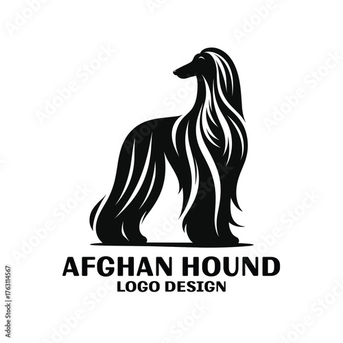 Afghan Hound Vector Logo Design