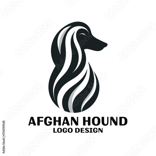 Afghan Hound Vector Logo Design