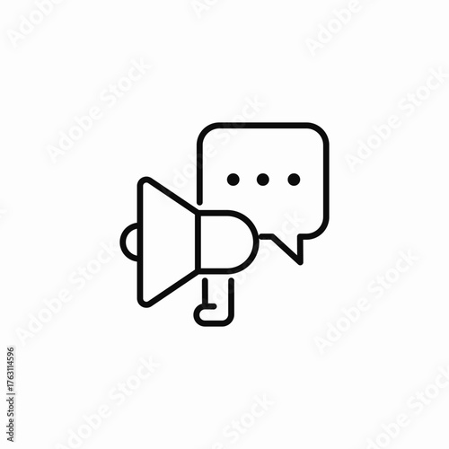 announcement marketing speech icon sign vector