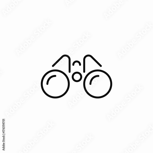 binoculars long distance icon sign vector