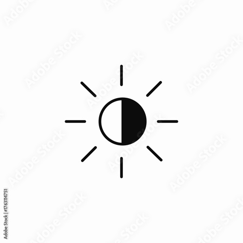 brightness display toggle icon sign vector
