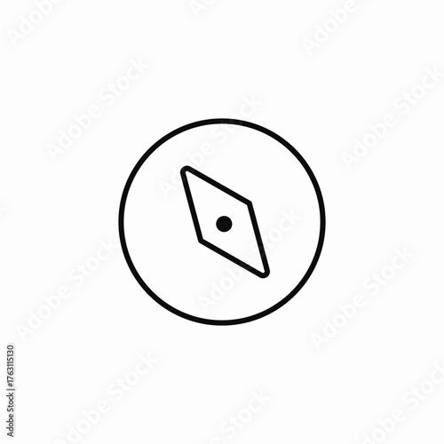 compass navigation direction icon sign vector