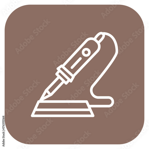 Soldering Iron icon vector image. Can be used for Electrician Tools.
