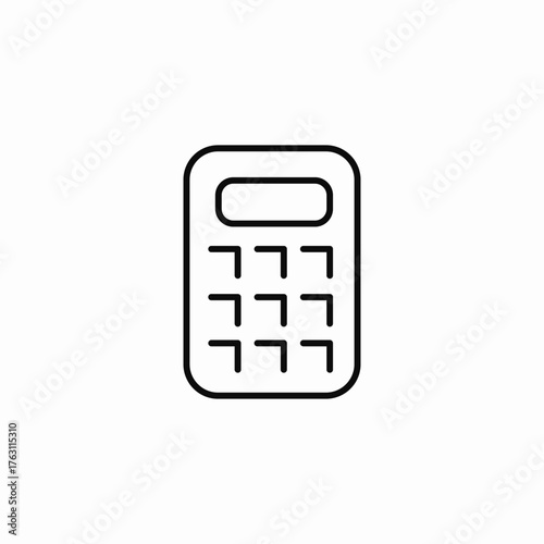 digital pocket calculator device icon sign vector