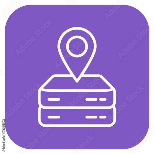 Server Location icon vector image. Can be used for Web Hosting.