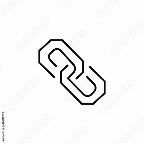interlocking chain link icon sign vector