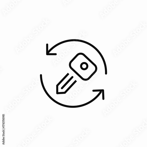 key renewal security icon sign vector
