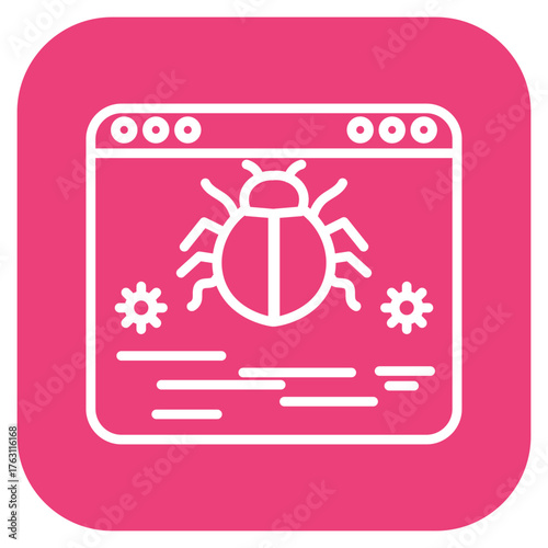 Website Bug icon vector image. Can be used for Computer Programming.