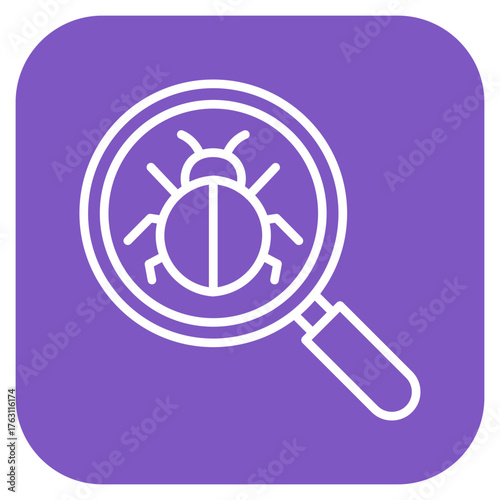 Search Bug icon vector image. Can be used for Computer Programming.