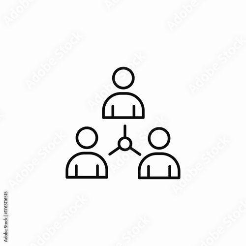 network team structure icon sign vector