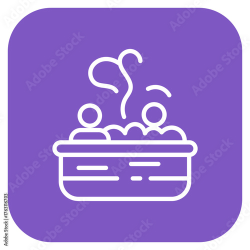 Hot Tub icon vector image. Can be used for Spa.