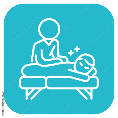 Massage Therapist icon vector image. Can be used for Spa.
