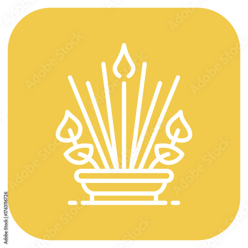 Incense Sticks icon vector image. Can be used for Spa.
