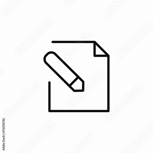 pencil editing document icon sign vector