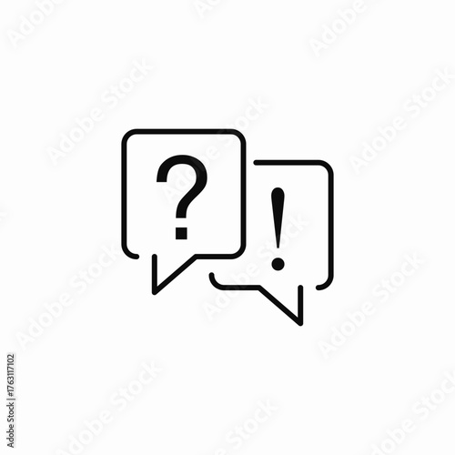 question answer dialog icon sign vector