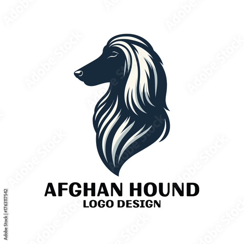 Afghan Hound Vector Logo Design