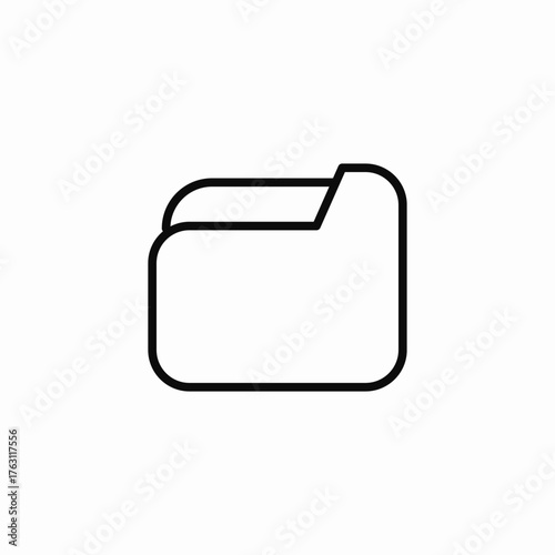 simple open folder icon sign vector