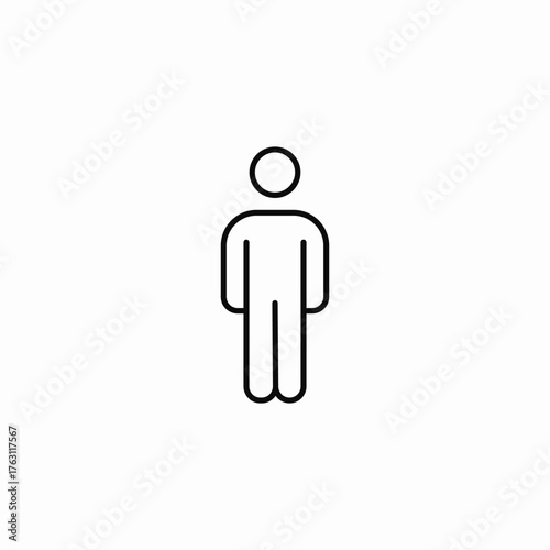 single person icon icon sign vector