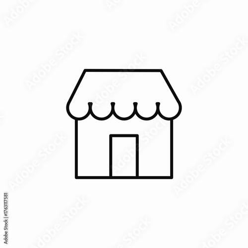 small shop building icon sign vector