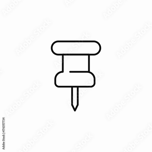 standard push pin icon sign vector