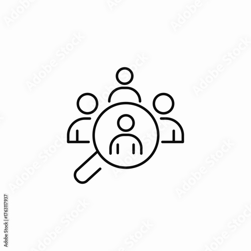 targeted candidate recruitment selection icon sign vector