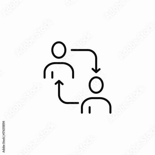 user data transfer icon sign vector