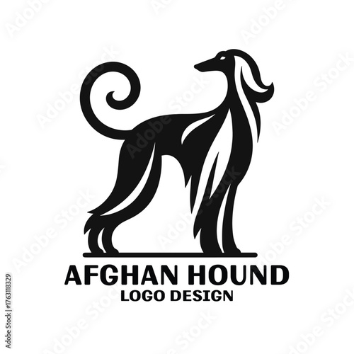 Afghan Hound Vector Logo Design