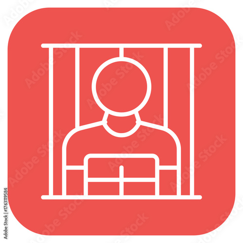 Prisoner icon vector image. Can be used for Prison.
