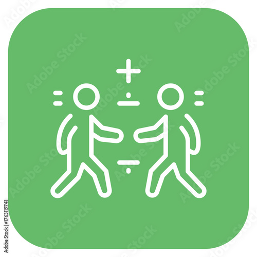 Meet icon vector image. Can be used for Prison.