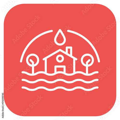 Flood icon vector image. Can be used for Natural Disaster.