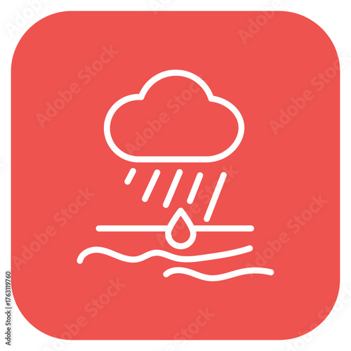 Heavy Rain icon vector image. Can be used for Natural Disaster.