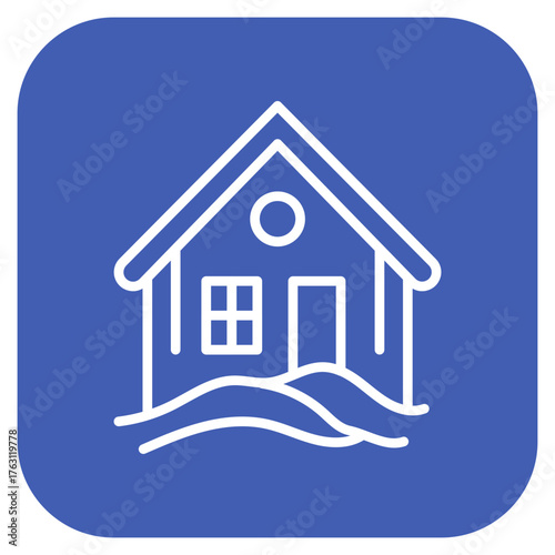 Home Blizzard icon vector image. Can be used for Natural Disaster.