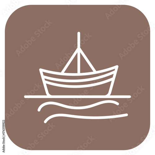 Boat Sink icon vector image. Can be used for Natural Disaster.