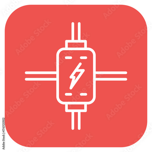 Relay icon vector image. Can be used for Electric Circuits.