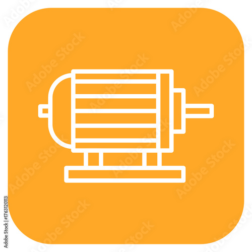 Dc Motor icon vector image. Can be used for Electric Circuits.